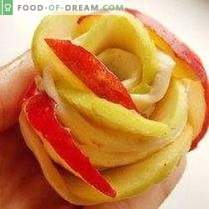 Печени јаболкони рози од тесто овошје