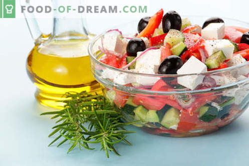 Салати со маслиново масло - избор на најдобри рецепти. Како правилно и вкусно да се подготват салати со маслиново масло.
