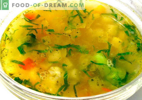 Супа од зеленчук - најдобри рецепти. Како правилно и вкусно готви зеленчук супа.