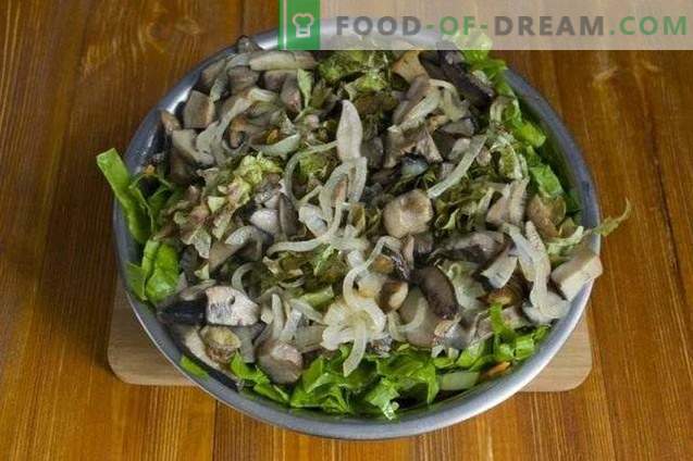 Постен салата со печурки на скара