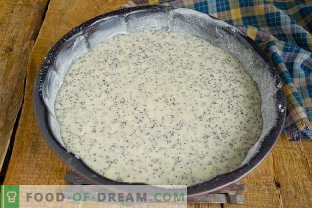 Маник со афион на кефир - едноставен и вкусен торта
