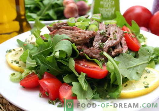 Salade met rundvlees - bewezen recepten. Een salade koken met rundvlees.