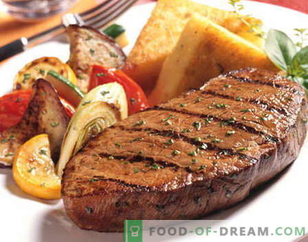 Говедско месо - најдобрите рецепти. Како да правилно и вкусно готви говедско месо стек.