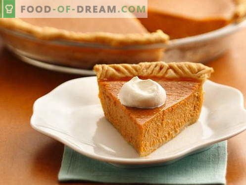 Pumpkin Pie - најдобри рецепти. Како правилно и вкусно да готви пита од тиква.