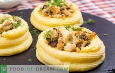 Gniazdo ziemniaków z mielonym mięsem jest piękne! Najlepsze przepisy na rodzinne obiady i uroczystości: przygotowywanie gniazd z mielonymi