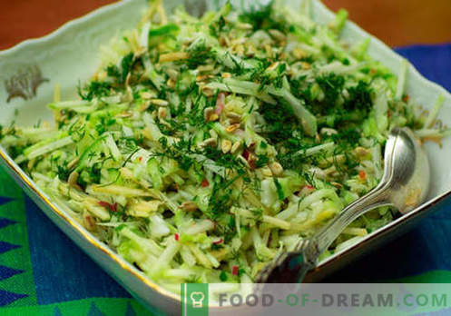 Свежа краставица салата - избор од најдобрите рецепти. Како правилно и вкусно да се подготви салата со свеж краставица.