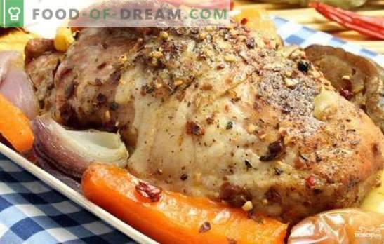 Рецепти од кисела свинско месо во печка - свинско, ролни. Марински свинско месо во рерна: во ракавот, фолија и на тавата