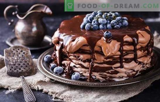 Чоколадна палачинка торта - лек од тавата! Рецепти едноставни и празнични чоколадни палачинки со различни креми