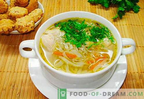 супа од пилешка супа - најдобри рецепти. Како правилно и вкусно да готви супа во пилешка супа.