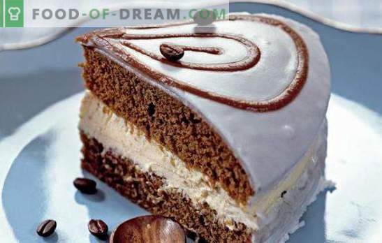 Кафе-торта е мирисна десерт за сите љубители на кафе. Најдобри рецепти за кафе колачи: едноставно, со овошје, со менинг, без печење
