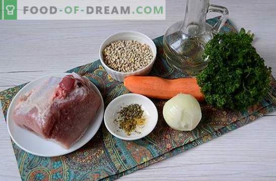 Јачмен Пилаф: чекор-по-чекор фото рецепт. Феноменално корисно и невообичаено јадење: миризлив и трошлив бисер од јачмен