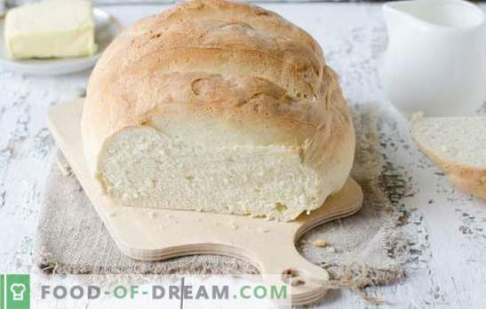 Бел леб во рерната - вкусни домашни колачи. Најдобри рецепти на бел леб во печката на вода, млеко, јогурт