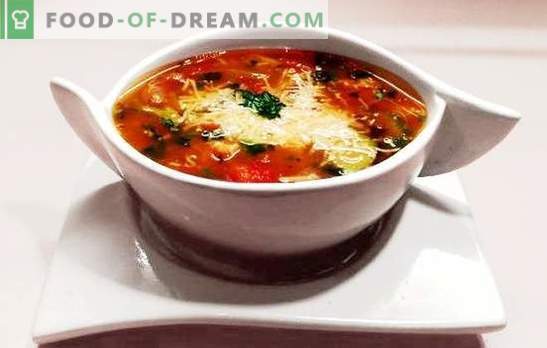 Минестронска супа - здраво од сончевата Италија! Минестронски супа рецепти со тестенини, сланина, печурки, грав, пармезан