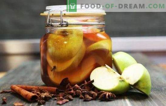 Сармирани јаболка за зима во лименки без стерилизација - ароматична закуска. Скратени јаболка за зима: слатка, кисела,