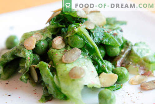 Салата со зелен грашок - докажани рецепти. Како да се готви салата со зелен грашок.