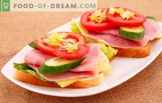 Сандвичи с наденица, сирене и домати - елегантни и елегантни! Селекция от вкусни сандвичи с колбаси, сирене и домати