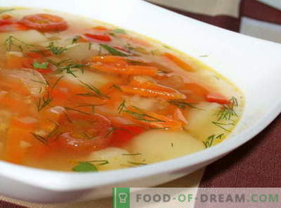 Супа од зеленчук - најдобри рецепти. Како правилно и вкусно да се готви супа од зеленчук.
