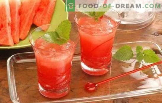 Коктели од лубеница - освежителни пијалаци за забави и релаксација. Рецепти за безалкохолни и алкохолни коктели од лубеница