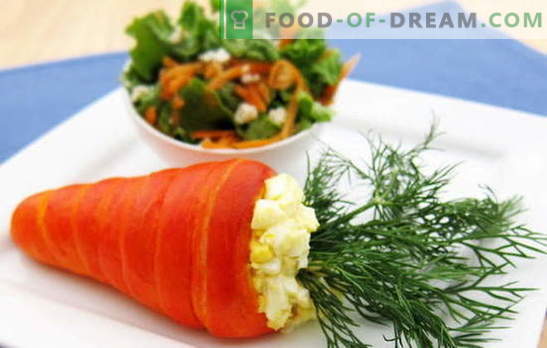 Салата од моркови и јајца - комбинација на вкус и корист. Најдобри рецепти за моркови и јајца: едноставен, оригинален и издувам