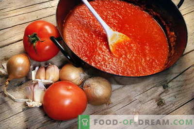 Сос од домати - најдобри рецепти. Како правилно да се готви сос од домати.