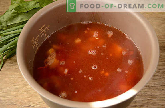 Зелена боречка со доматна паста и цвекло: чекор по чекор авторски рецепт со слика. Како да се готви највкусна супа на киселица и цвекло со доматна паста - споделете ги тајните