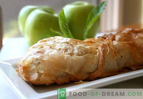 Јаболко штруд - најдобри рецепти. Како правилно и вкусно готви штруд со јаболка.