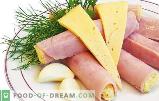 Ролни со шунка, сирење и лук за појадок? Рецепти се тркалаат со шунка, сирење и лук: ослободете ја вашата имагинација!