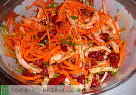 Салата од корејски морков со грав - најдобри рецепти. Како правилно и вкусно варена салата со корејски моркови и грав