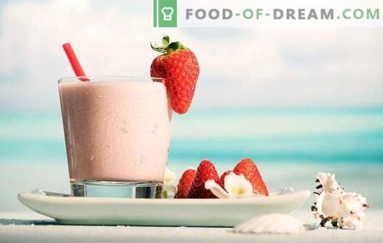 Почувствувајте го позитивниот ден - млекото со јагоди! Рецепти млекари со јагоди и чоколада, банана, малини