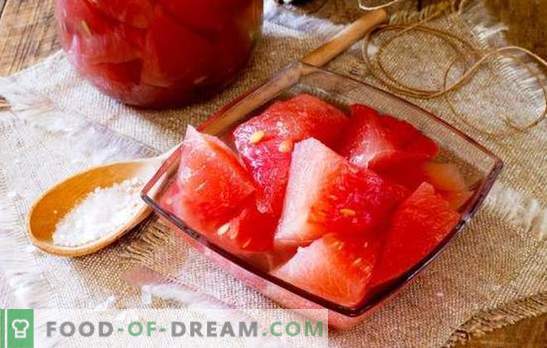 Докажани рецепти за вкусни маринирани лубеници за зимата. Како да ги собереш лубениците во банките за зима