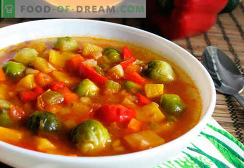 супа од супа од зеленчук - најдобри рецепти. Како правилно и вкусно да готви супа во супа од зеленчук.