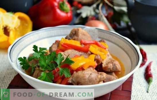 Свинско месо со бугарска пиперка: рецепти и детали за готвење. Како да се готви вкусно свинско месо со пиперки