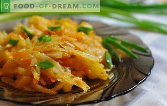 Исуши со зелка и компири во бавен шпорет - здрава здрава чинија. Рецептите се чуваат со зелка и компири од различни видови зелка