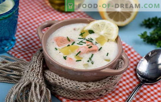 Готвење вкусна финска супа: рецепти. Фински супи од свежа, пржена, пушена и конзервирана црвена риба
