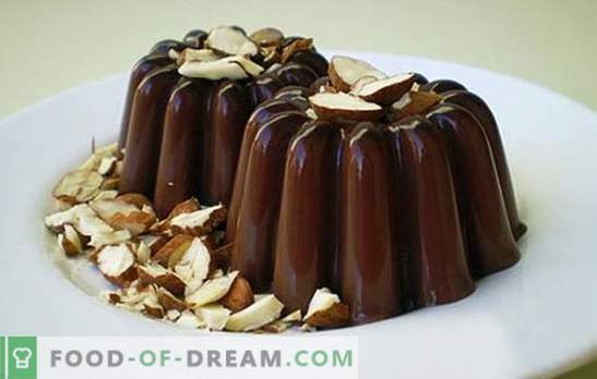 Gel de ciocolată pentru iubitorii de rețete ușoare. Top 8 idei de jeleu de ciocolată: cu brânză de vaci, biscuiți cu cremă, dovleac