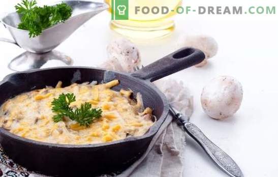 Жулиен со печурки и компири е извонредно јадење според едноставни рецепти. Готвење вкусна julienne со печурки и компири