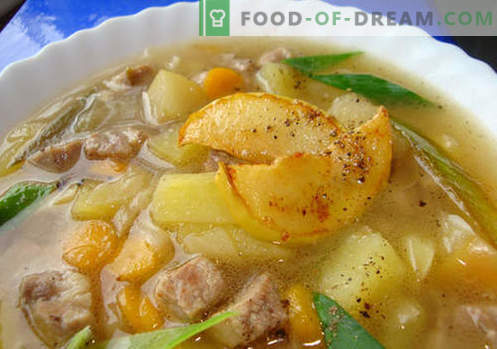 Свинско супа - најдобрите рецепти. Како правилно и вкусно готви свинско супа.