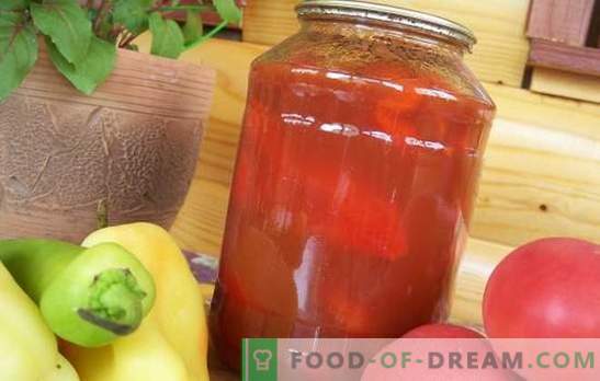 Салата од домати и пиперки за зима: секоја домаќинка има свој рецепт! Многу видови домати и бибер салата за зима