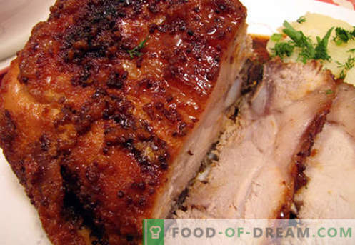 Свинско шунка - најдобри рецепти. Како да правилно и вкусно готви свинско шунка дома.