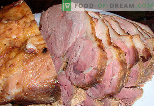 Свинско шунка - најдобри рецепти. Како да правилно и вкусно готви свинско шунка дома.