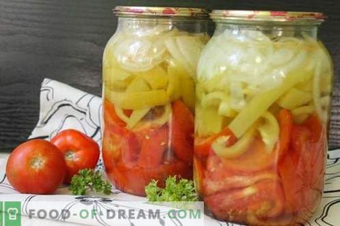 Салата за зима на пиперки и домати со аспирин - идеален метод на конзервирање