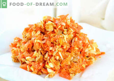 Варена салата од морков - најдобрите рецепти. Како правилно и вкусно варена салата со варени моркови.