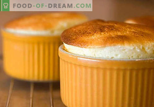 Cream soufflé - најдобрите рецепти. Како да брзо и вкусно готви крем суфле.