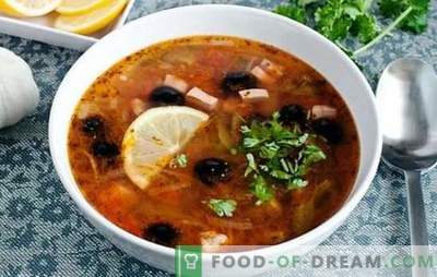Solyanka clasic cu cârnați - aceasta este supa! Retete pentru otet de sare clasic picant, bogat, aromatic, cu cârnați