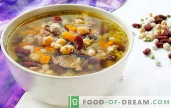 Највкусни супи од грав - во супа од зеленчук и месо. Табела декорација и омилена храна за деца - грав чорба