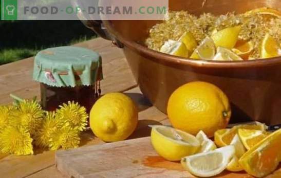 Глуварче со лимон - корисна сладост! Варијанти на глуварче со лимон, мандарина, нане, јаболко, калинка