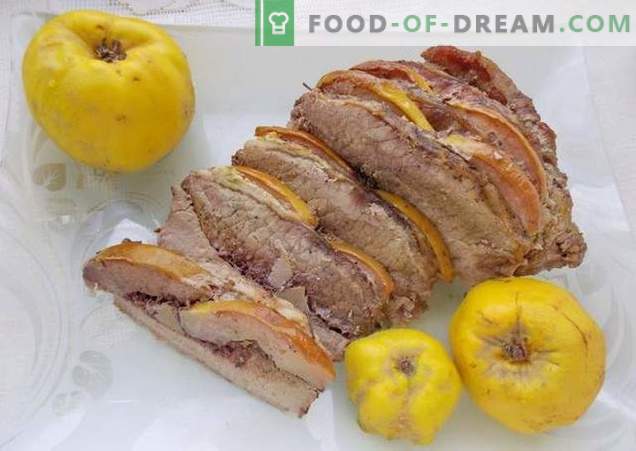 Свинско месо со дуња печени во фолија
