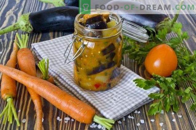 Модар патлиџан со моркови - салата од зеленчук за зима