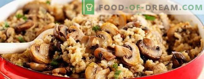 Вегетаријански пилаф со печурки - рецепт за посно зеленчук pilaf