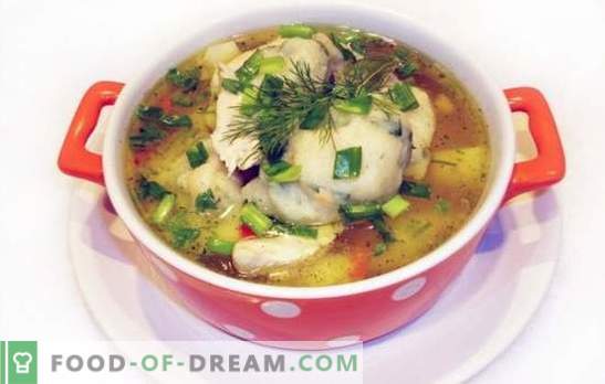 Пилешка супа со кнедли - јадење од детството! Авторски рецепти за готвење пилешки супи со кнедли на гриз или брашно